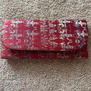 Vintage Red Clutch with Distressed Texture